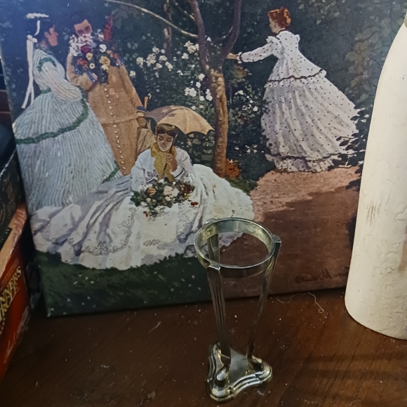 🎁Vintage Silver Antique Candle Holder. Three Leg Holder Collectible.🎙🗑🗡⚔️ - Picture 3 of 9